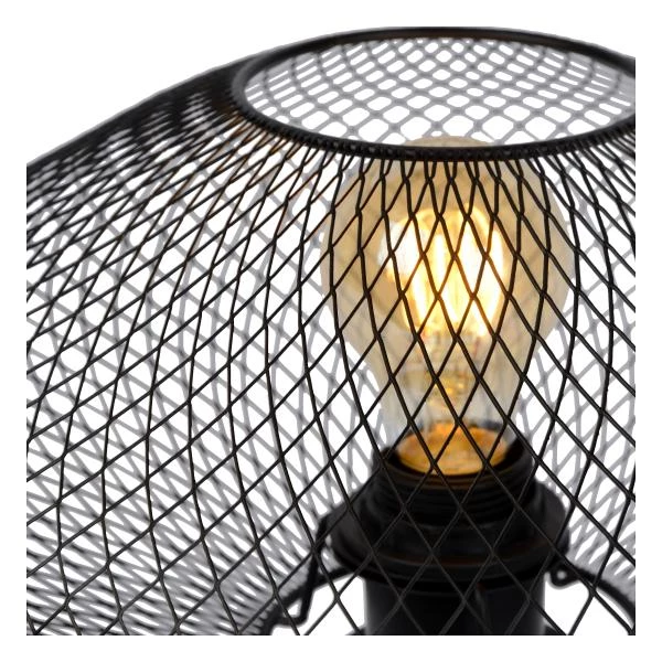 Lucide MESH - Lampe de table - Ø 30 cm - 1xE27 - Noir - détail 2